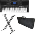 Combo Teclado Yamaha PSR-E463 Con Adaptador+Base+Estuche