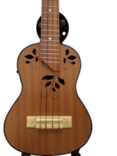 Ukelele concierto electroacústico enchapado con estuche