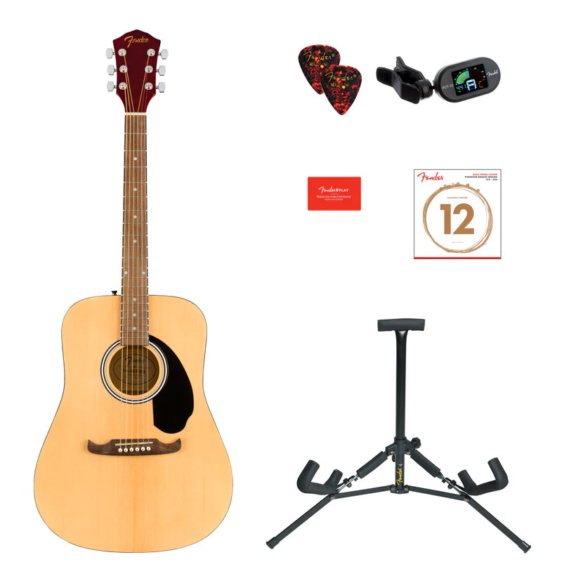 Kit Guitarra Acústica Fender FA-125 Dreadnought Natural