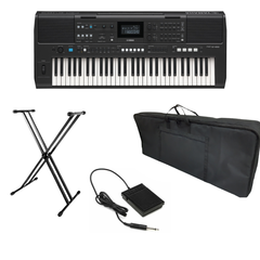 Teclado Yamaha PSR-E483 - Base + Estuche + Pedal