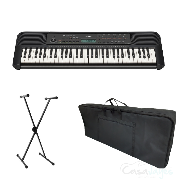 Combo Teclado Yamaha PSR-E283 - Base + Estuche