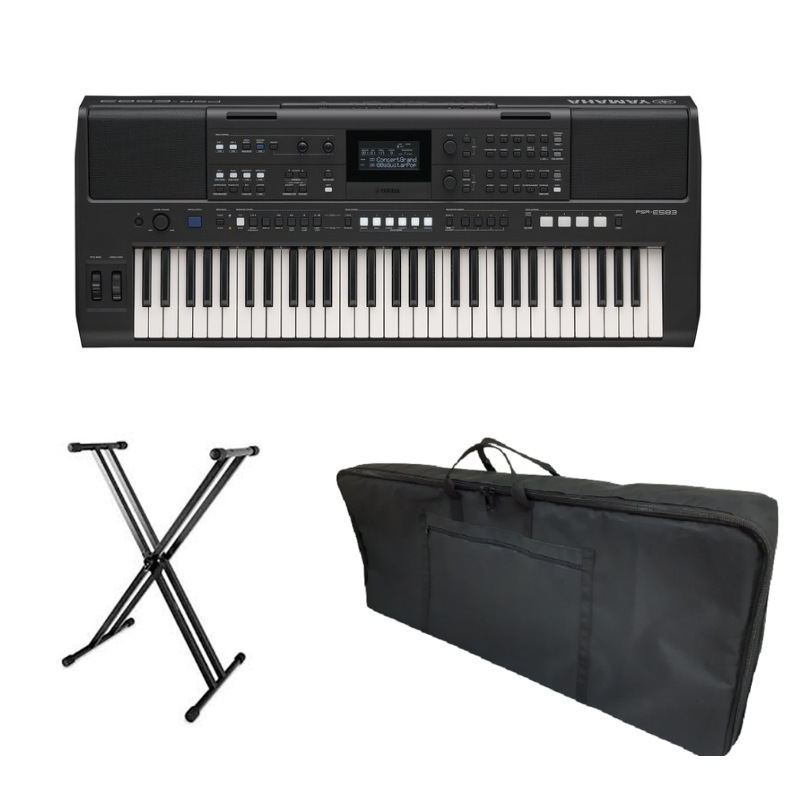 Teclado Yamaha PSR-E483 - Con Base + Estuche