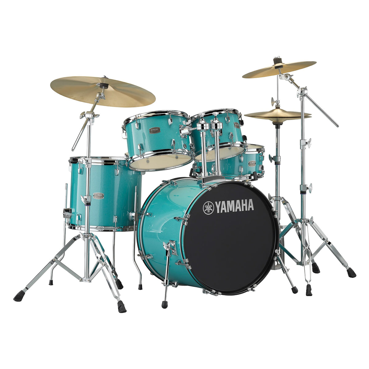 Bateria Acustica Yamaha Rydeen Turquoise Glitter - 5 Piezas
