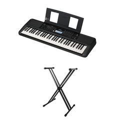 Teclado Yamaha PSR-E383 - Con Base Y Adaptador